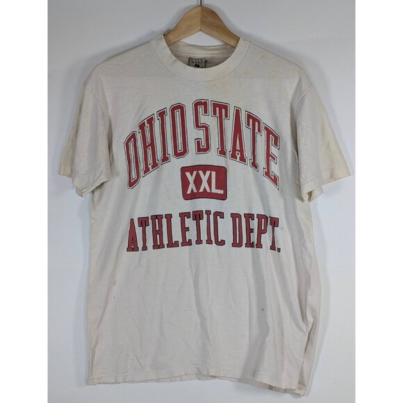 VINTAGE Ohio State Buckeyes Shirt Size Large Athletic Dept 90s USA VTG Galt Sand - Picture 1 of 6